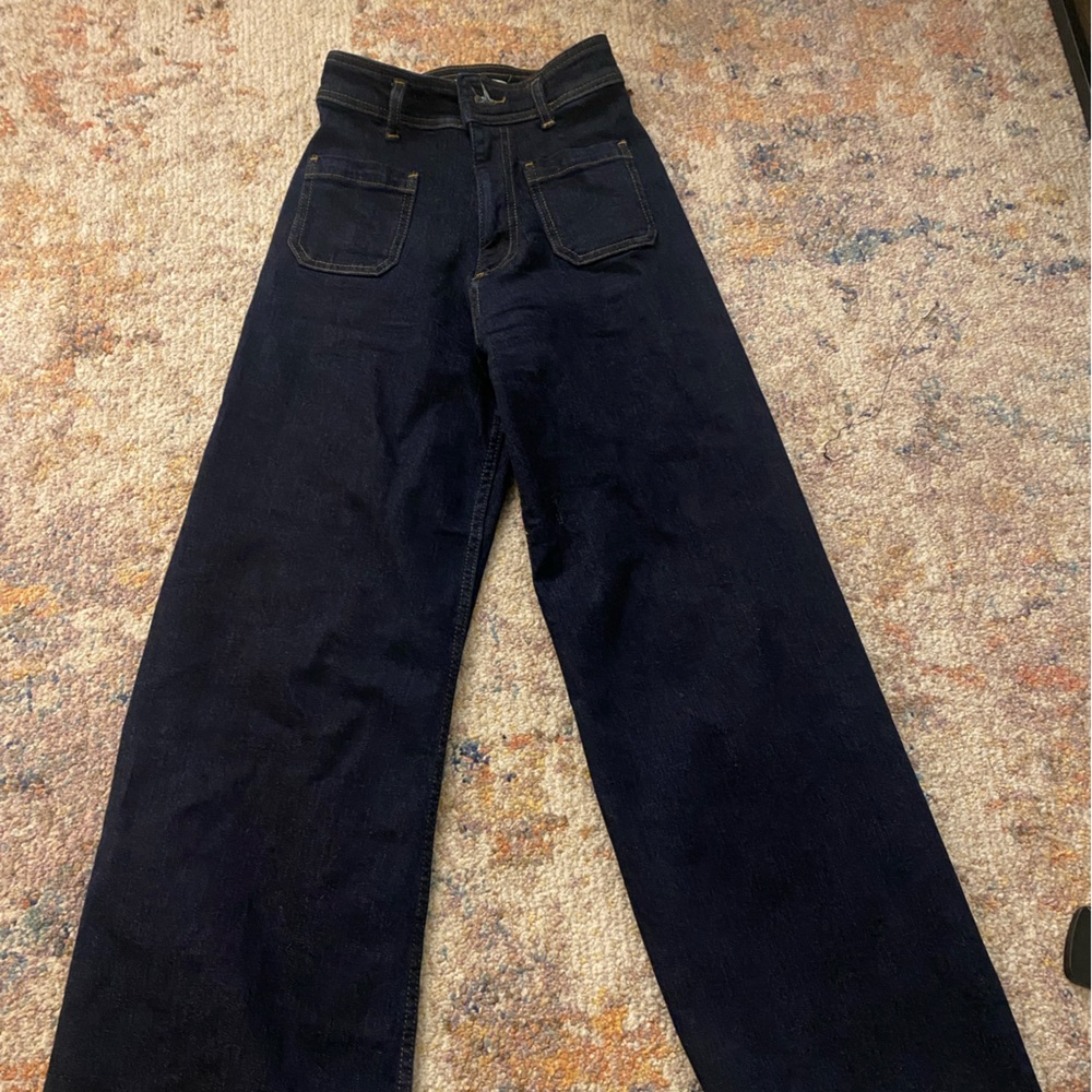 Zara Sailor Jeans - dark wash size 0